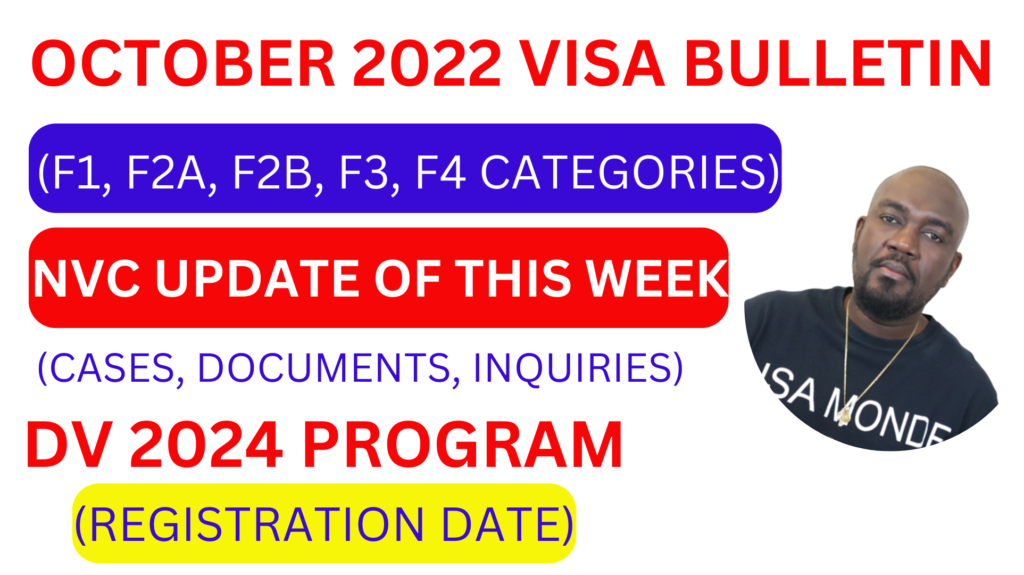 OCTOBER 2022 VISA BULLETIN NVC UPDATE OF THIS WEEK DV 2024 PROGRAM