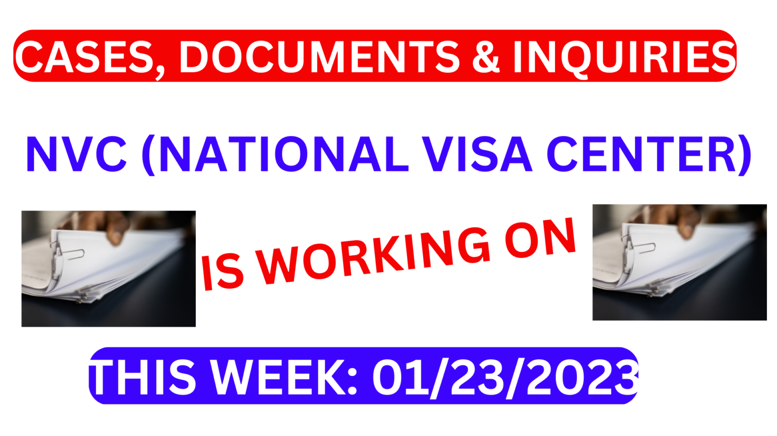 NVC (National Visa Center) Timeframes Of this Week USAMONDE